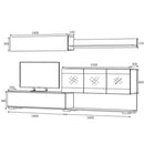 Parete attrezzata Aktif cemento beton 280x180 cm