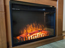 Camino Elettrico da Incasso 47,5x58,5x18 cm Effetto Fiamma 1500W Vienna 23 Nero