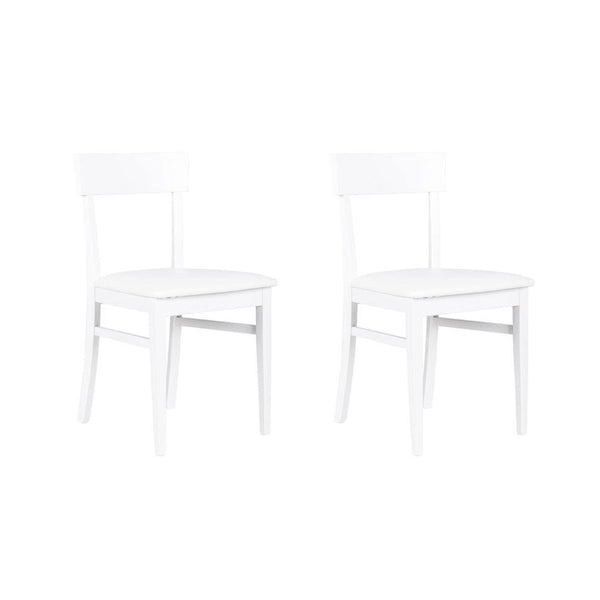 Set 2 Sedie 44x45xH82 cm in Similpelle Monaco Bianco prezzo