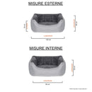 Cuccia per Cani e Gatti Doubleface in Poliestere Love Grigio Chiaro Varie Misure