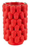 Vaso Strawberry Ø20x32 cm in Resina Rosso      