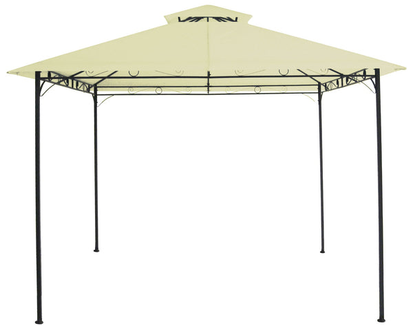 sconto Gazebo da Giardino 3x3m in Acciaio e Poliestere Ecrù