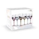 Set 6 Calici Chic in Vetro VdE Tivoli 1996 Trasparente e Silver