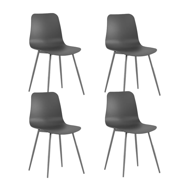 Set 4 Sedie Cover 50x58x85 cm in Polipropilene Nero acquista