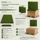 Set 2 pezzi Pannello Decorativo Fonoassorbente 60x60 Effetto Muschio Erba Sintetica Verde 