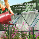Mini Serra da Giardino 360x90x90 cm a 4 Porte Arrotolabili con Copertura Allungata in Acciaio e PE Trasparente      