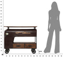 Console Old Style 111x60x89 cm Legno di Abete e in Ferro Marrone