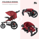 Passeggino Leggero per Bambini 3 Ruote Pieghevole Reclinabile Rosso