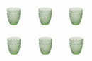 Set 6 Bicchieri Ø8,5x10 cm in Vetro Villa d'Este Home Tivoli Gemma Verdi