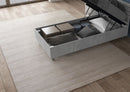 Letto Singolo Testata Doghe Inclinata Ankel Grigio Varie Misure