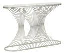 Console Stripe 120x35x79 cm in Ferro e Marmo Argento      