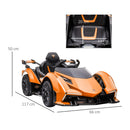 Macchina Elettrica per Bambini 12V con Licenza Lamborghini V12 Vision Gran Turismo Arancione
