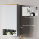 Armadietto Bagno Pensile a Muro 40x27x77 cm con Mensole Regolabili in Legno e MDF Bianco  