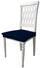 Set 2 Coprisedie Elasticizzati in Poliestere Leslie Blu Scuro