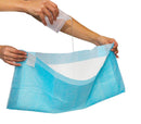 Set 80 Tappetini Assorbenti Profumo Lavanda 60x60 cm in Poliestere Bianco/Azzurro