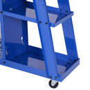 Carrello Porta Utensili Attrezzi a 3 Ripiani 4 Ruote Max 50kg Blu 71x70x39 cm 