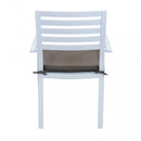 Poltrona Formentera con Cuscino 46x62x84 h cm in Alluminio Bianco