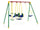 Altalena da Giardino 4 Posto 294x166x200 cm con Cavallina in Acciaio Kiko 5
