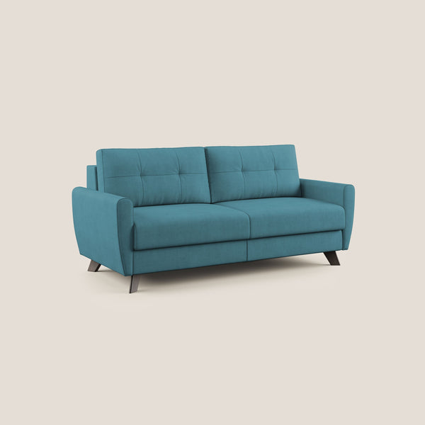acquista Divano Letto 3 Posti 208x97x96 cm in Tessuto Petrolio