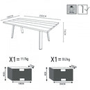 Tavolo Nevis 200x100x74 h cm in Legno Bianco