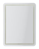 Specchio da Muro LED Simple Rett, 60x3,5x80 cm in Specchio Argento      