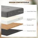 Panca Contenitore Pieghevole 76x38x38 cm Capienza da 67L Coperchio Imbottito e Rivestimento Vellutato Grigio      