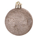 Set 6 Palle di Natale Ø6 cm in Plastica Champagne
