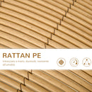 Cuccia per Gatti Ø52x58 cm in Vimini Sintentica Rialzata Marrone Chiaro
