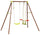 Altalena da Giardino 3 Posti 195x153x195 cm con Cavallina