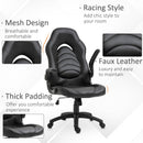 Sedia da Gaming Ergonomica 66,5x51x115-125 cm in Similpelle  Nera