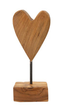 Scultura Cuore 10x10x25 cm in Teak Riciclato         