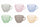 Set 10 Tazzine da Caffè Ø9x7 cm in Vetro Villa d'Este Home Tivoli Glass Multicolor