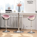 Tavolo da Bar Rotondo Ø63x67-93cm Piano Girevole 360° con Struttura in Metallo Bianco      