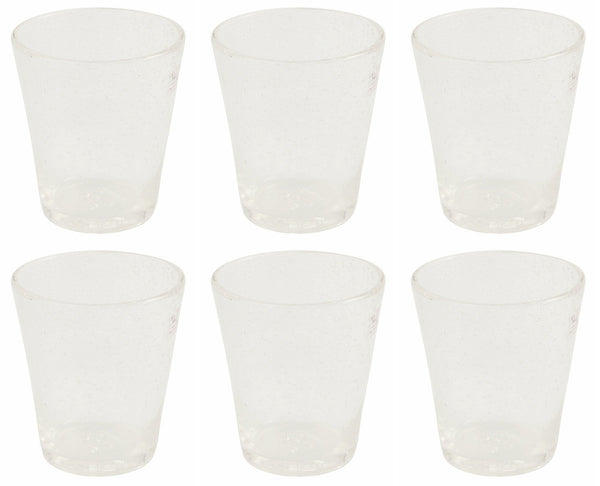 prezzo Set 6 Bicchieri Ø9x10 cm in Vetro Soffiato Villa d'Este Home Tivoli Cancun Trasparenti