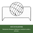 Porta da Calcio 182x122x61 cm Allenamento Football con Picchetti in Metallo Nero