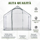 Serra da Giardino in PVC Trasparente 180x105x150 cm 