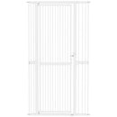Cancello per Cani e Gatti Alto 180 cm Estensibile da 76-104 cm e Montaggio a Pressione Bianco      