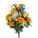 Set 2 Bouquet Artificiale Rose con Mughetti Altezza 43 cm Multicolore
