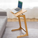 Tavolino Porta PC Computer da Letto Divano Reclinabile in legno