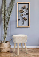 Pannello Legno Girish A 30x2,5x60 cm in Ferro e MDF Marrone e Nero      