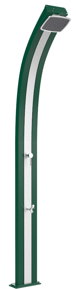 prezzo Doccia da Esterno Giardino Miscelatore e Lavapiedi Arkema Spring Fascia Inox Verde