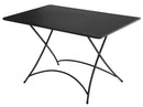 Tavolo Rettangolare da Giardino 120x80 cm in Ferro Vorghini Orta Antracite