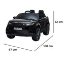 Macchina Elettrica per Bambini Licenza Land Rover Evoque 12V con Telecomando Nero