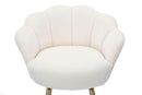Sgabello Bar Vienna Crema 55x53x110 cm Spugna e Tessuto e Metallo Crema e Oro