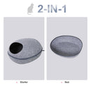 Cuccia per Gatti Riscaldante da Interno 47x38x24 cm  Grigia
