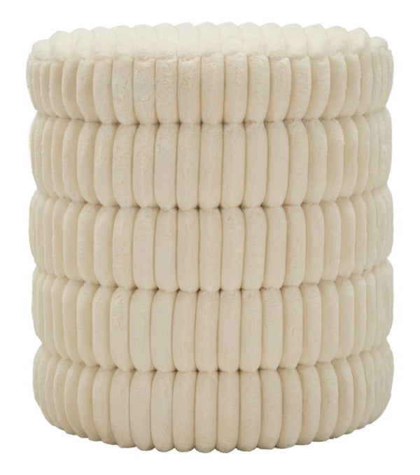 online Puff Goteborg Levels Ø41x46 cm in MDF e Spugna e Poliestere Bianco