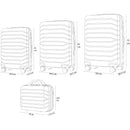 Set 4 Valigie Rigide Trolley Bagaglio con Beauty Case da Viaggio Easy Roll Champagne      