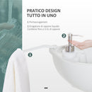 Lavabo Portatile da Campeggio 24L 83x50x103 cm con Ruote in HDPE  Grigio Chiaro
