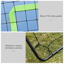 Rete Elastica Rimbalzo da Calcio e Rugby Rimbalzatore Portatile 90x80x140 cm 