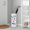 Portaombrelli in Metallo Design Rotondo Stand Bianco Vaschetta Salvagoccia